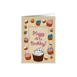  41st Birthday Cupcakes Card Toys & Games