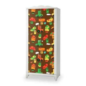 ChamDecal for IKEA PS & Cars 2 Decal for IKEA Hensvik Wardrobe 2 doors