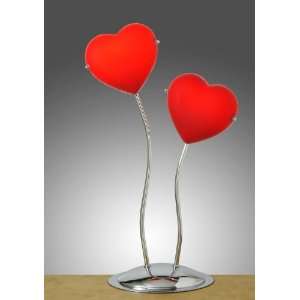  RED Double Heart Lamp