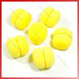 pcs Yellow Balls Soft Sponge Hair Care Curler Rollers  