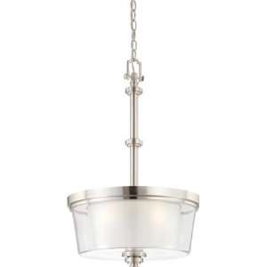 Satco Products Inc 60/4646 Decker   4 Light Pendant w/ Clear & Frosted 