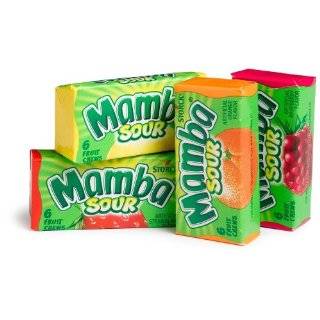 Mamba Sour Fruit Chews, 0.88 Ounce Packages (Pack of 96) by Mamba