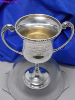 VINTAGE 7.5 INCH SILVER PLATED TROPHY FARMING  