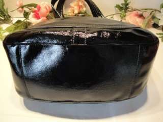 COACH *11012 *BLACK LEGACY TEXTURED CALF PATENT LEATHER ERGO TOTE 