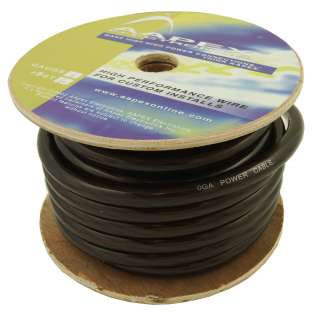 Aapex BLACK 0 Gauge AWG Power Wire Cable Stranded Copper Positive   by 