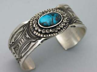 SENSATIONAL Native American ART TAFOYA NATURAL BISBEE Turquoise Silver 