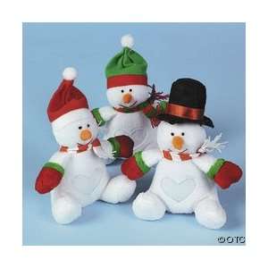  Plush Snowmen Photo Frames 12 Pcs. Toys & Games