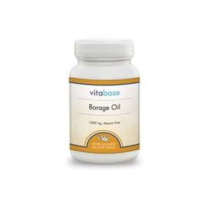 Vitabase Borage Oil Essential Fatty Acid Supplement 1000 mg 60 Softgel 
