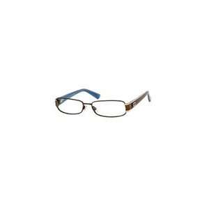  Gucci 2869 YAW Brown Havana Blue metal eyeglasses Health 