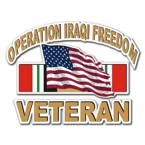  Iraq Veteran with American Flag Operation Iraqi Freedom 