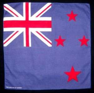 Flag of New Zealand kiwi bandana handkerchief headwrap head wrap biker 