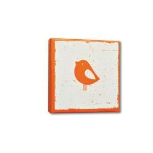  Homeworks Etc Bird Canvas Wall Art, Orange/White Baby