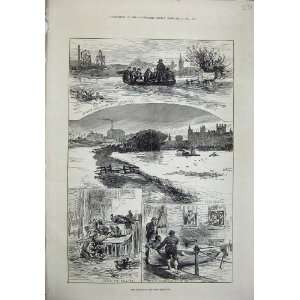  1876 Floods East Midlands Peterborough Colliery Poultry 