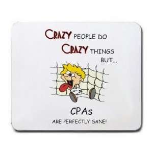  CRAZY PEOPLE DO CRAZY THINGS BUT CPAs ARE PERFECTLY SANE 