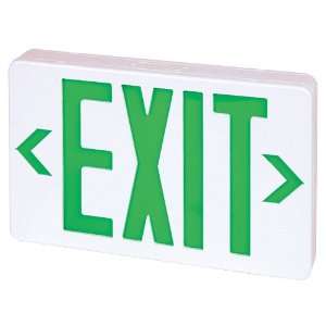   Configurable LED Exit Sign with Green Letters and Battery Backup Home