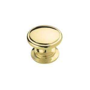 Amerock BP53012 3   Round Ring Knob, Diameter 1 1/4, Polished Brass,