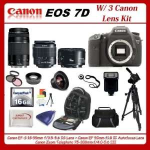   Lens   Canon EF 50mm f1.8 II Autofocus Lens, Also Includes Deluxe