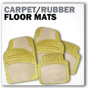  FH C12305 Trimmable Rubber / Carpet Floor Mats Beige 