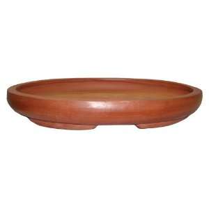  Oval asian bonsai shallow planter / tray   terracotta 