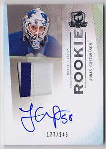 09 10 The Cup JONAS GUSTAVSSON Auto Patch RC Rookie 249  