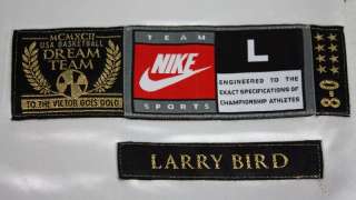 LARRY BIRD SIGNED AUTHENTIC TEAM USA WARM UP JERSEY BIRD HOLGORAM 