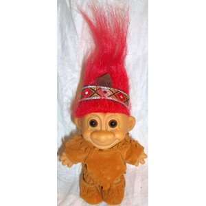    Russ Berrie Good Luck Troll, Indian, Red Hair 6 Tall Toys & Games