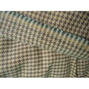  58 Inch Wide Viscouse Wool Cream Brown Hounds Tooth Medium 