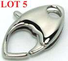 LOT 5 20x11mm 316L Stainless Steel Lobster Clasp  