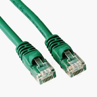  10ft Green Cat 5E Patch Cable, Molded Electronics