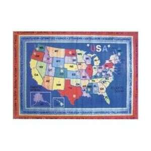 State Capitals Kids Rug   Size 5ft 3in x 7ft 6in