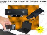 Logitech Z205 Clip On Laptop USB Speaker Stereo Sound  Brand NEW 