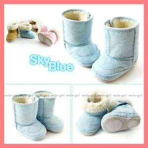 Toddler baby fur winter boots boys girls Snow Shoes+Box  