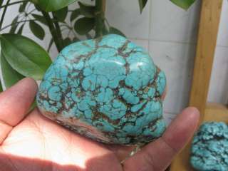 425g VAIN BLUE polished Turquoise Rough NuggeT  