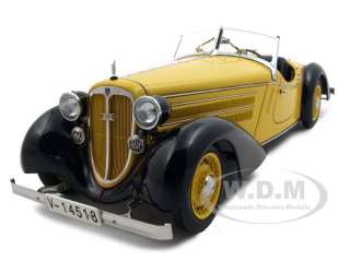 1935 AUDI 225 FRONT ROADSTER BLACK/YELLOW 1/18 BY CMC 075A  