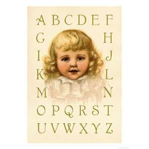 Big Girl Alphabet Giclee Poster Print by Ida Waugh, 24x32  