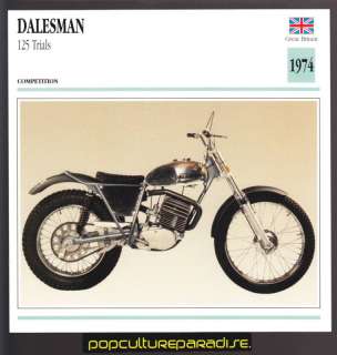 1974 DALESMAN 125 TRIALS MOTORCYCLE Picture ATLAS CARD  