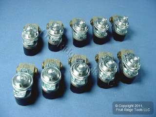 10 Leviton Metal Ball Toggle Switches 6A 125V SPST  