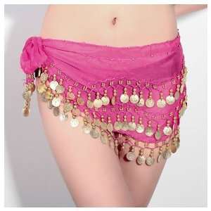  Belly Dance Hip Skirt Scarf Wrap Belt costume with 3 Rows 