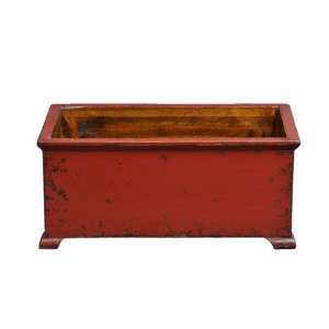  Asian Antique French Double Planter in Distressed Lacquer 