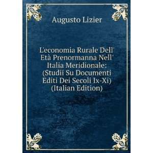   Editi Dei Secoli Ix Xi) (Italian Edition) Augusto Lizier Books