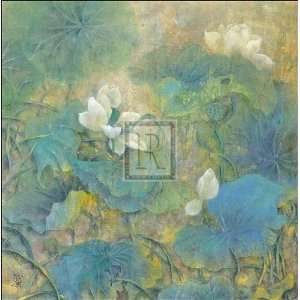   Lotus   Artist C Xiaoli   Poster Size 10 X 10 inches