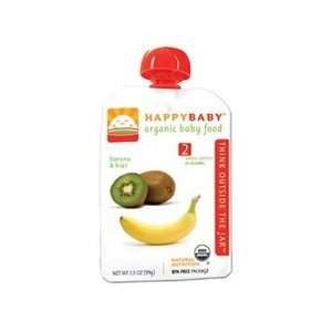Ecofriendly Happy Baby Banana & Kiwi Stage 2 Baby Food (16x3.5 OZ) By 