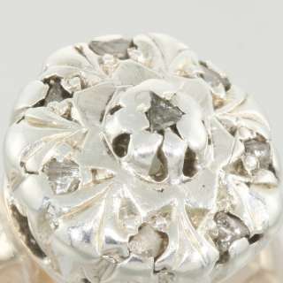 Antique Victorian 14k Gold Rose Diamond Russian Ring  