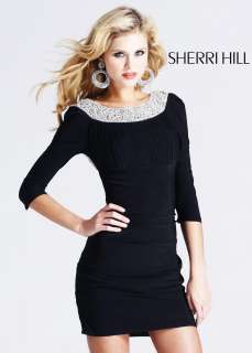 Sherri Hill 1522 Black Mini Cocktail Dress Prom 2012 New NWT Sz 6 8 