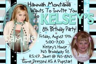 HANNAH MONTANA Birthday Party Invitations  Tickets  