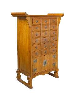 Natural Wood Oriental Multi drawers Narrow Chest s1657  