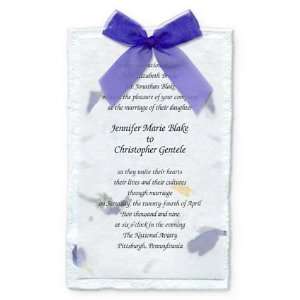 Blue Danube with Parchment Overlay Wedding Invitations