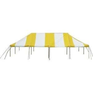   20 X 40 Pole Tent Yellow and White Heavy Duty Vinyl   
