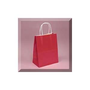  25ea   16 X 6 X 19 Red Gloss Handle Bag Pkg Health 