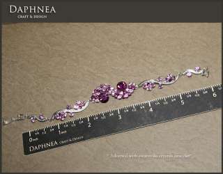 daphnea purple crystal new unique bracelet FC170312  
